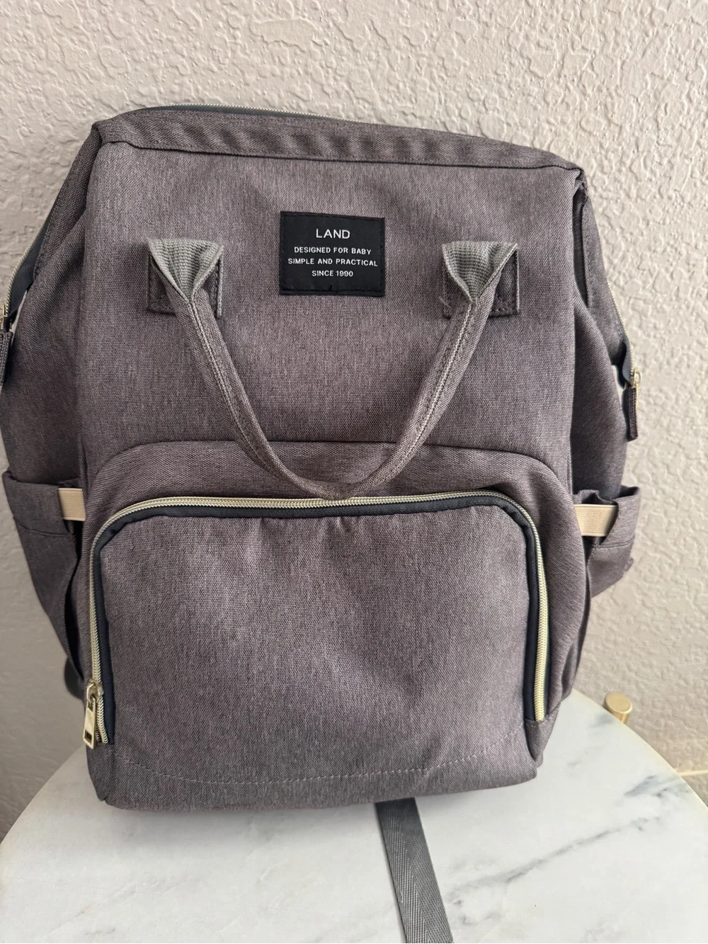 LAND Unisex Baby Diaper Bag Backpack - Multi‑Pocket